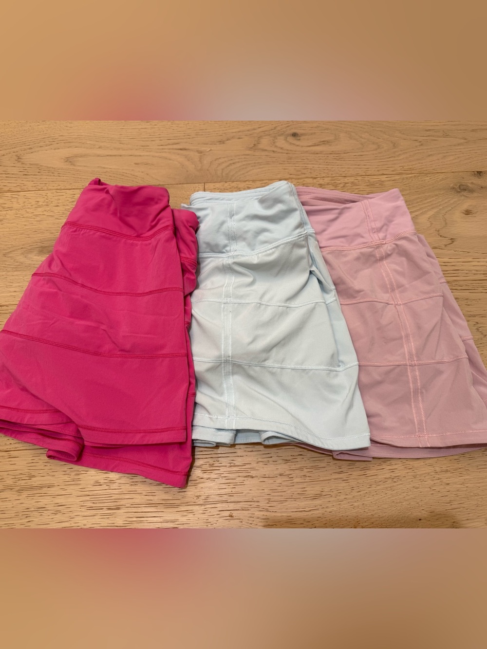 lululemon athletica Women's Skirt Lot - Hot Pink, Light Blue, Pale Pink